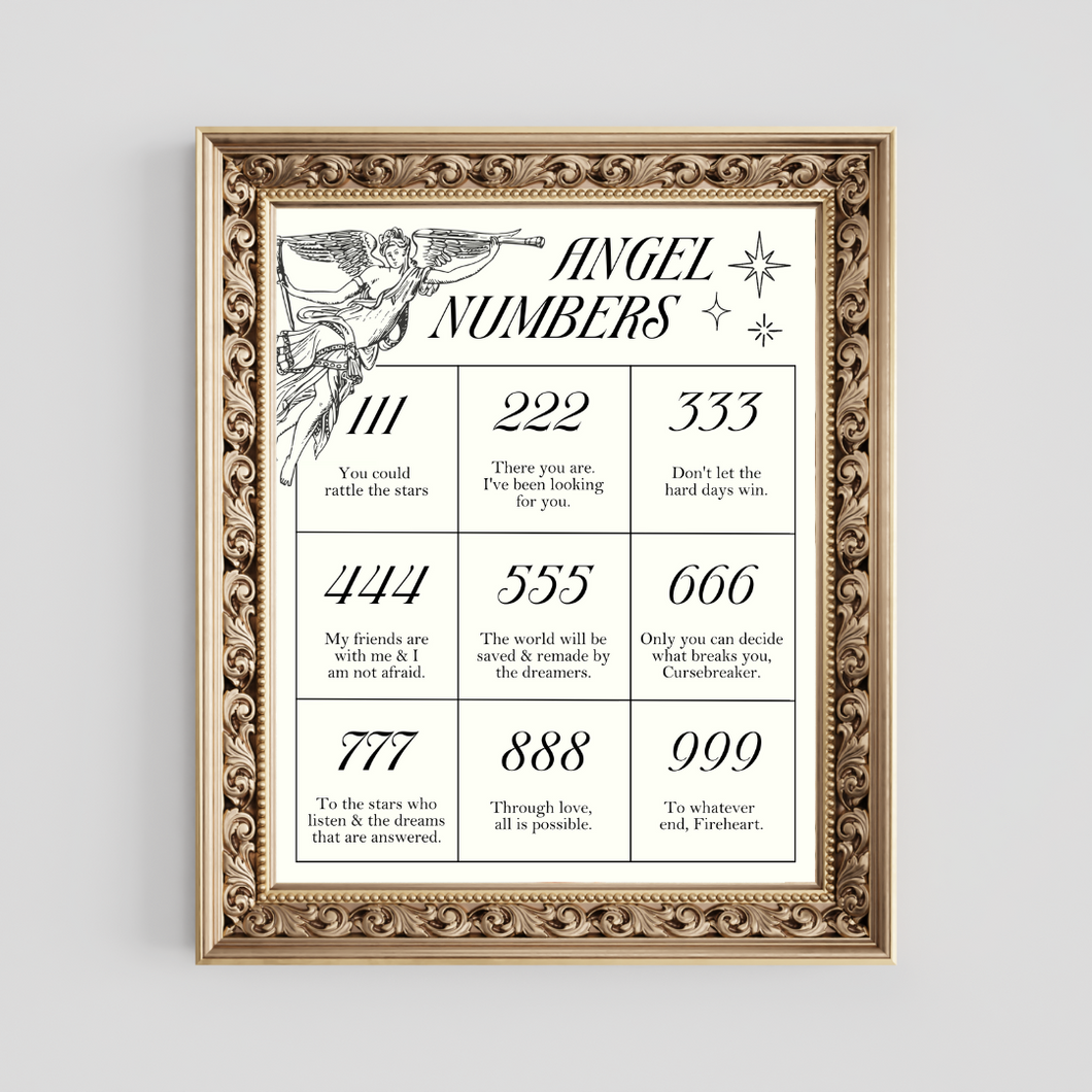 SJM x Angel Numbers Print