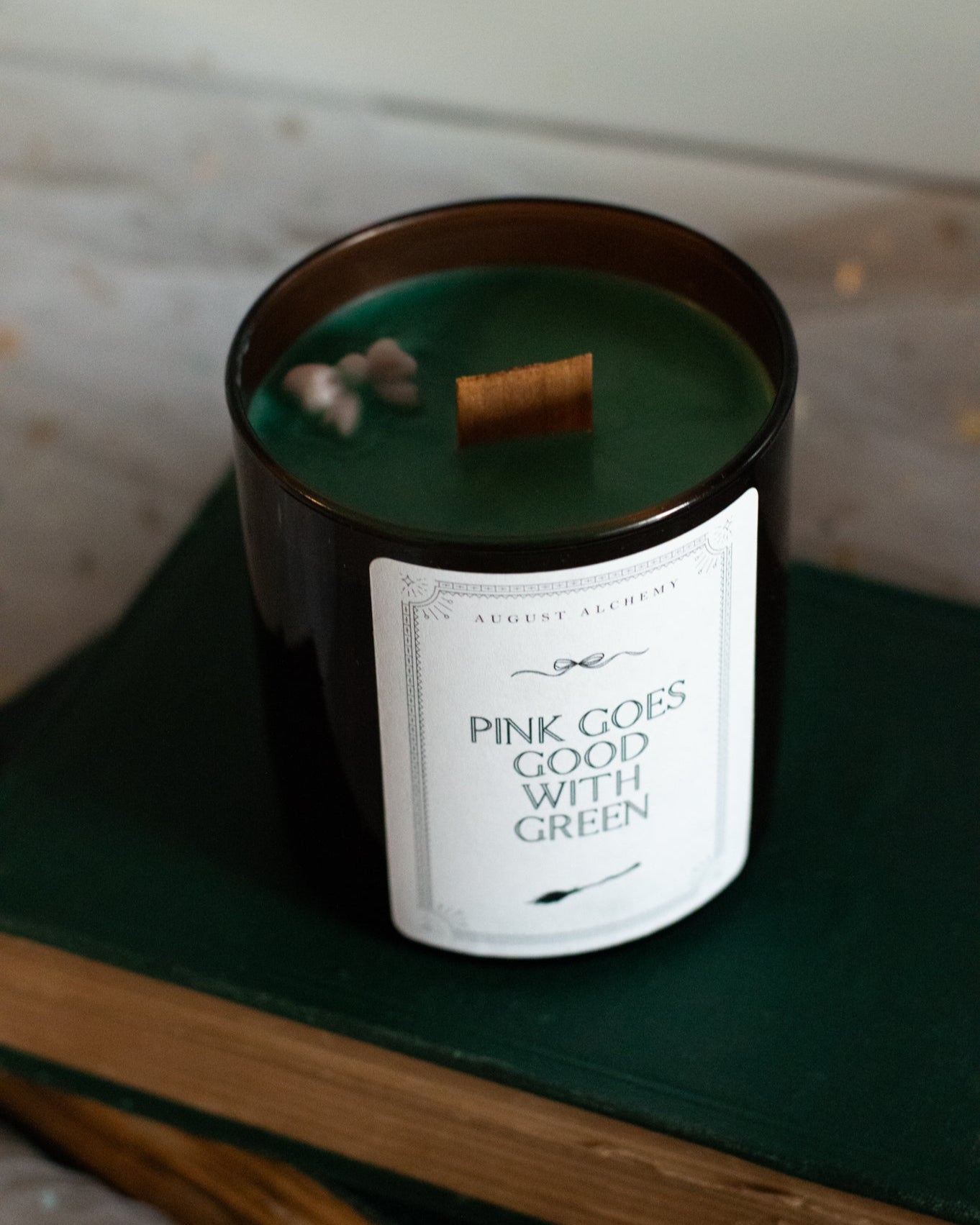 Pink Goes Good With Green Candle