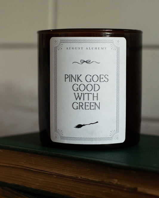 Pink Goes Good With Green Candle